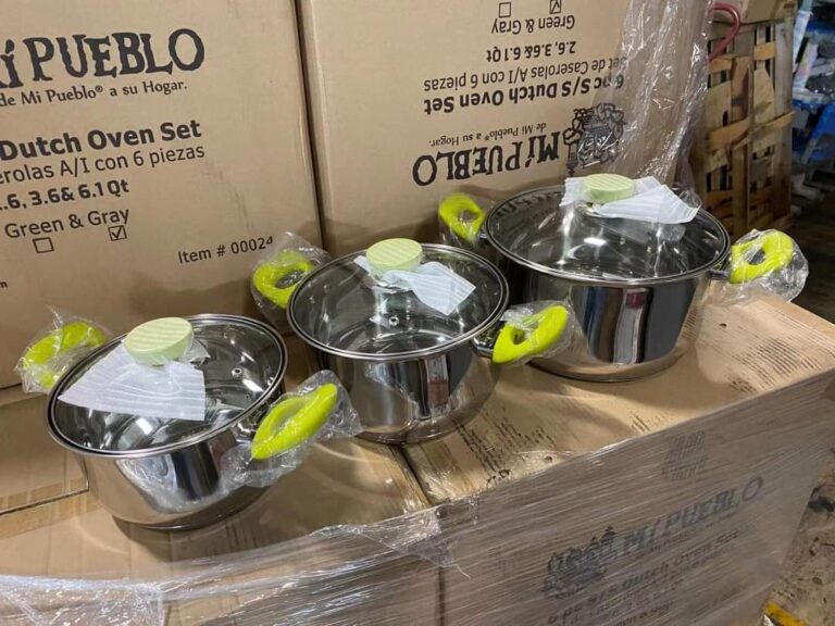 Stainless steel cookware sets pallet